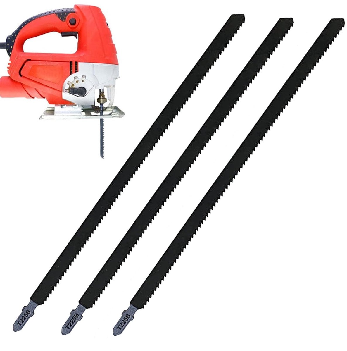 SnelShoppen - 3 Stuks Decoupeerzaagbladen voor Hout, Multiblade Zaagblad, Snelle Snede 250mm, T225B voor Hout, Kunststof en Metaal