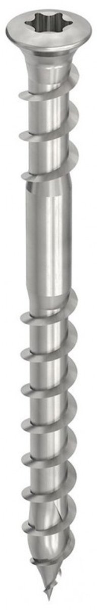 Heco Topix-Plus - RVS A2 Vlonderschroeven - Hecodrive verzonken lenskop - 5 x80mm - Deeldraad (200 stuks)