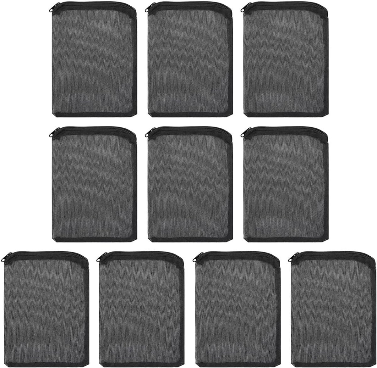 SnelShoppen - Aquarium Filter Bags 10 Stuks Vissen Tank Media Mesh Filter Zak met Plastic Rits voor Hoogdoorstromend Filtermateriaal voor Aquarium en