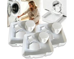 Lekbak wasmachine - set 12 stuks(3Waterbak + 3universele geleideschoep + 3moer + 3Samsung geleideschoep)- 17,8 ×17,8cm - Lekbak voor Wasmachine en Vaatwasser - Vloerbescherming tegen waterschade - universele - voor kelder, woning, camper