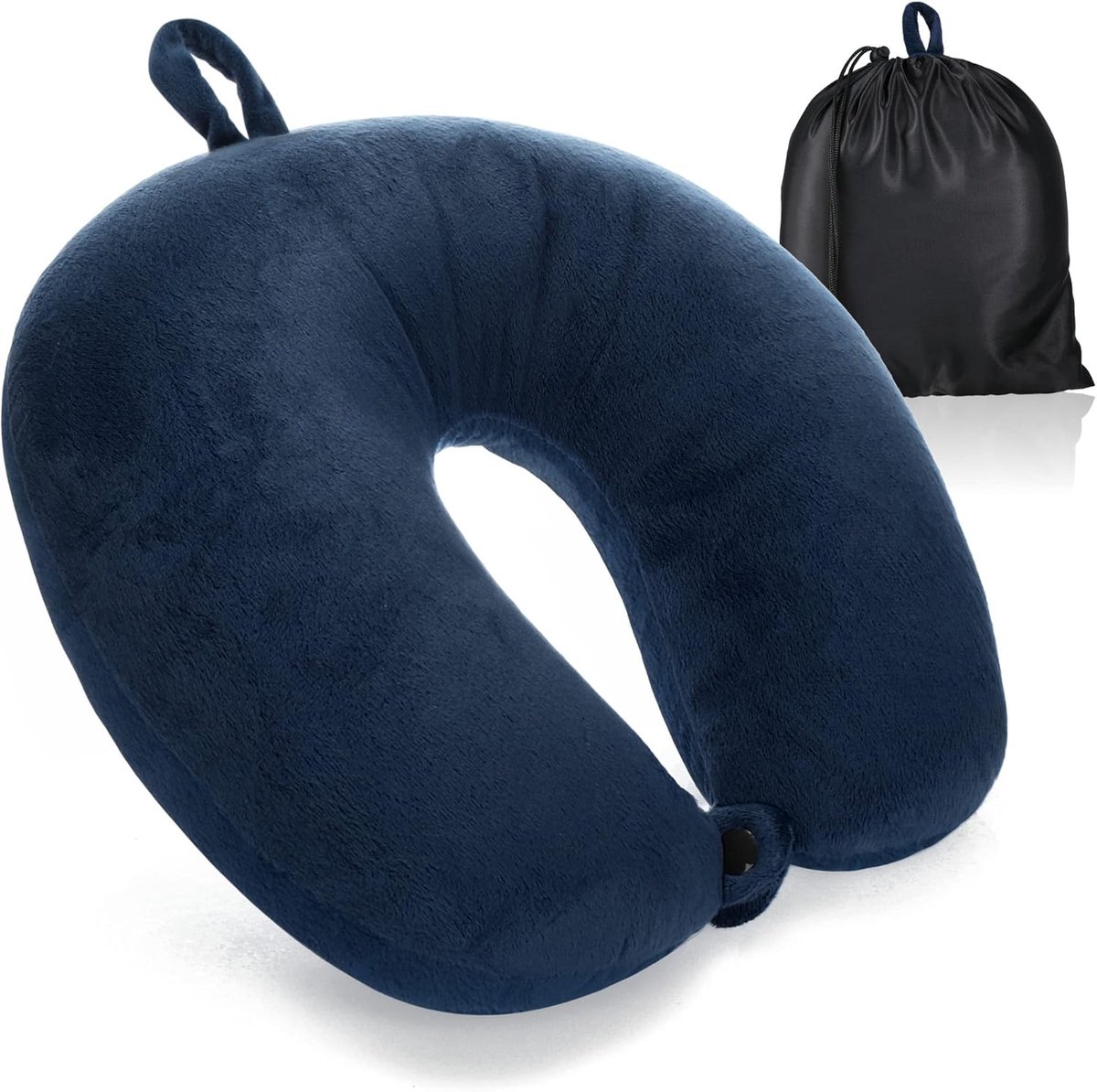 SnelShoppen - Premium Nek Kussen - Memory Foam Reiskussen - Volwassenen Reis Kussen - Zachte Fluwelen Reis Kussen voor Vliegtuig, Auto, Trein, Boot en