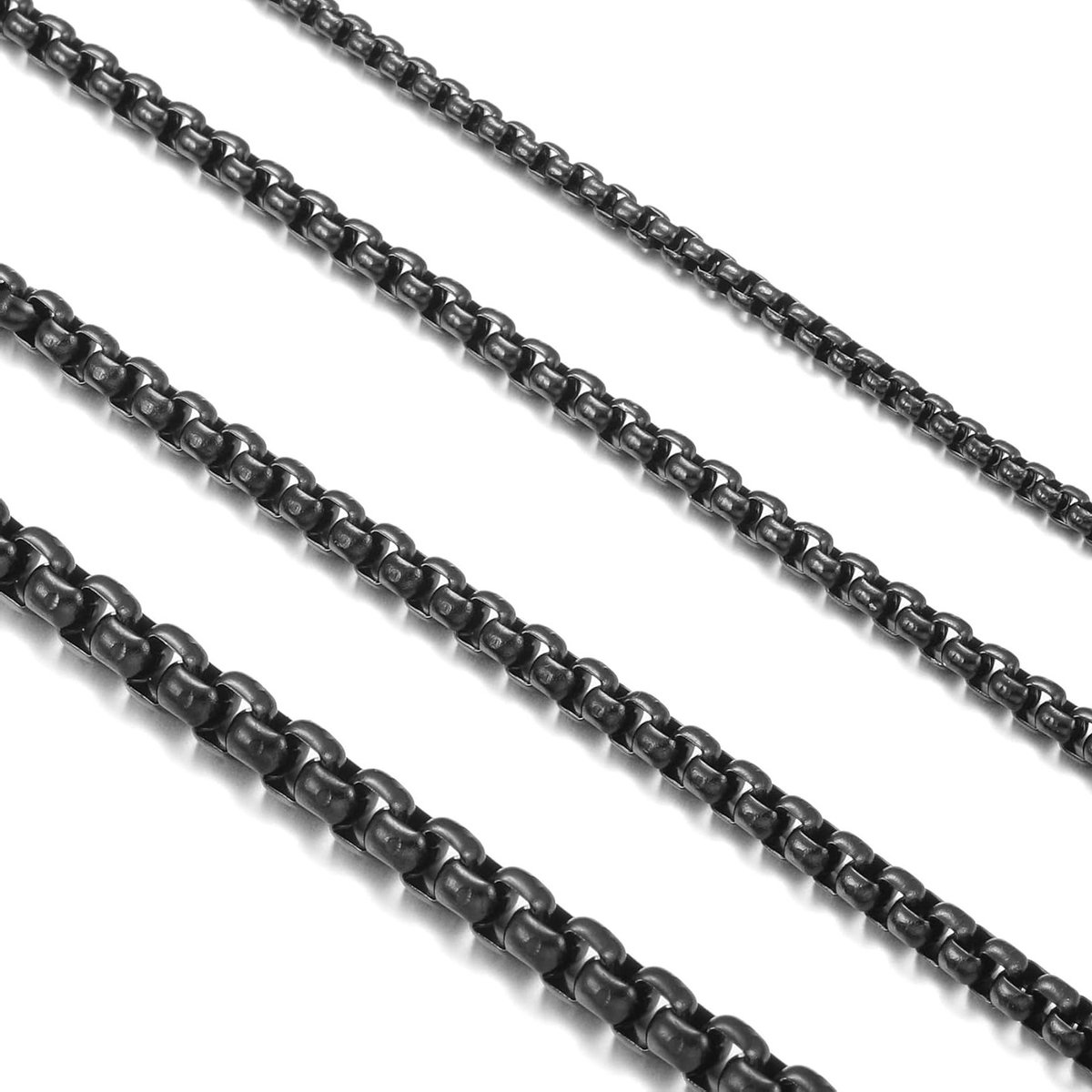 Stainless Steel Box Chain Link voor Dames en Heren - Zilver en Goud, Breedte 2-4MM, Lengte 45-70cm, Duurzaam en Stijlvol