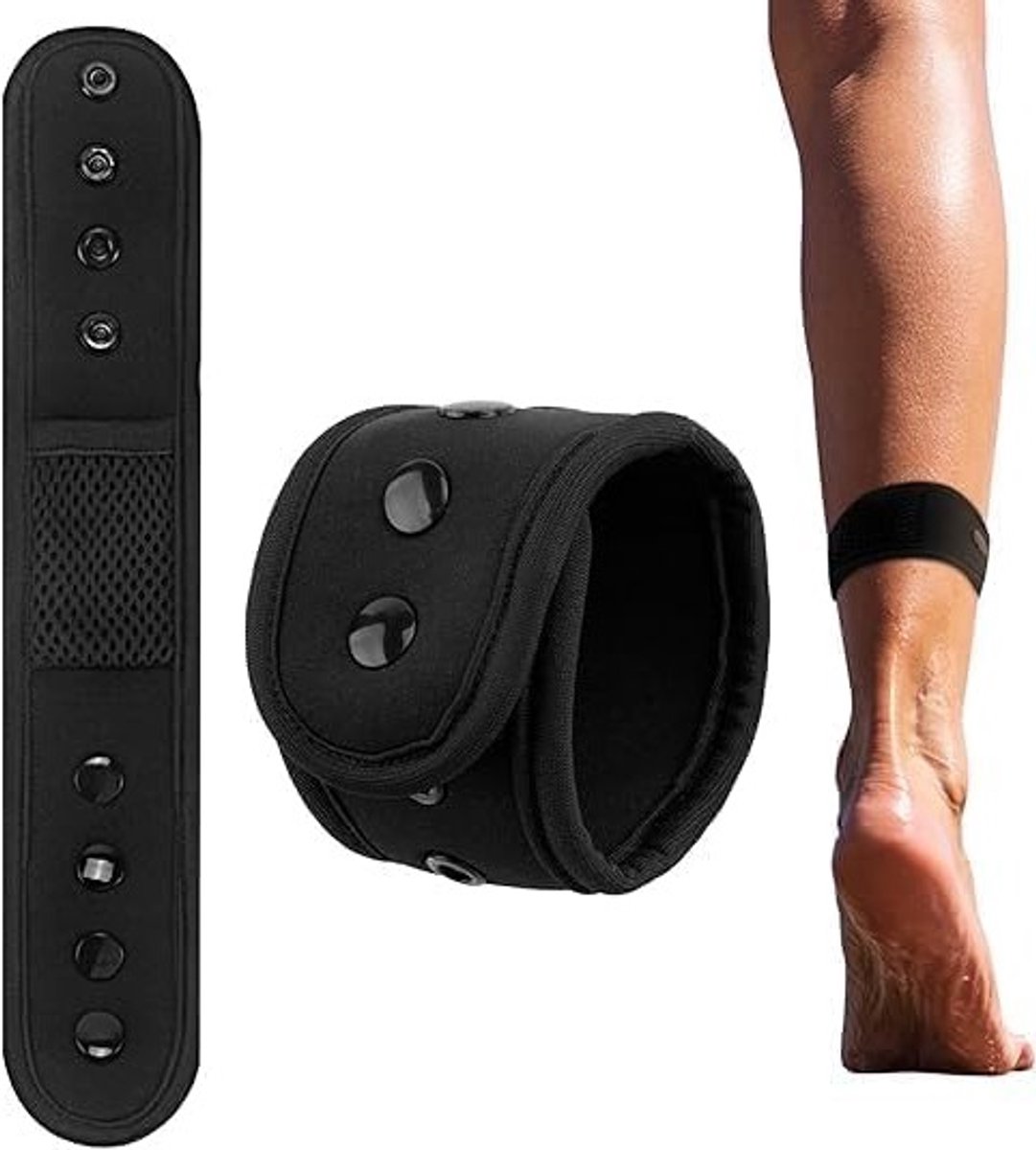 Verstelbare Fitness Pedometer Enkelband voor Volwassenen, Geschikt voor Diverse Fitness Trackers zoals Fitbit en Garmin, Ideaal voor Activiteiten en Sport.