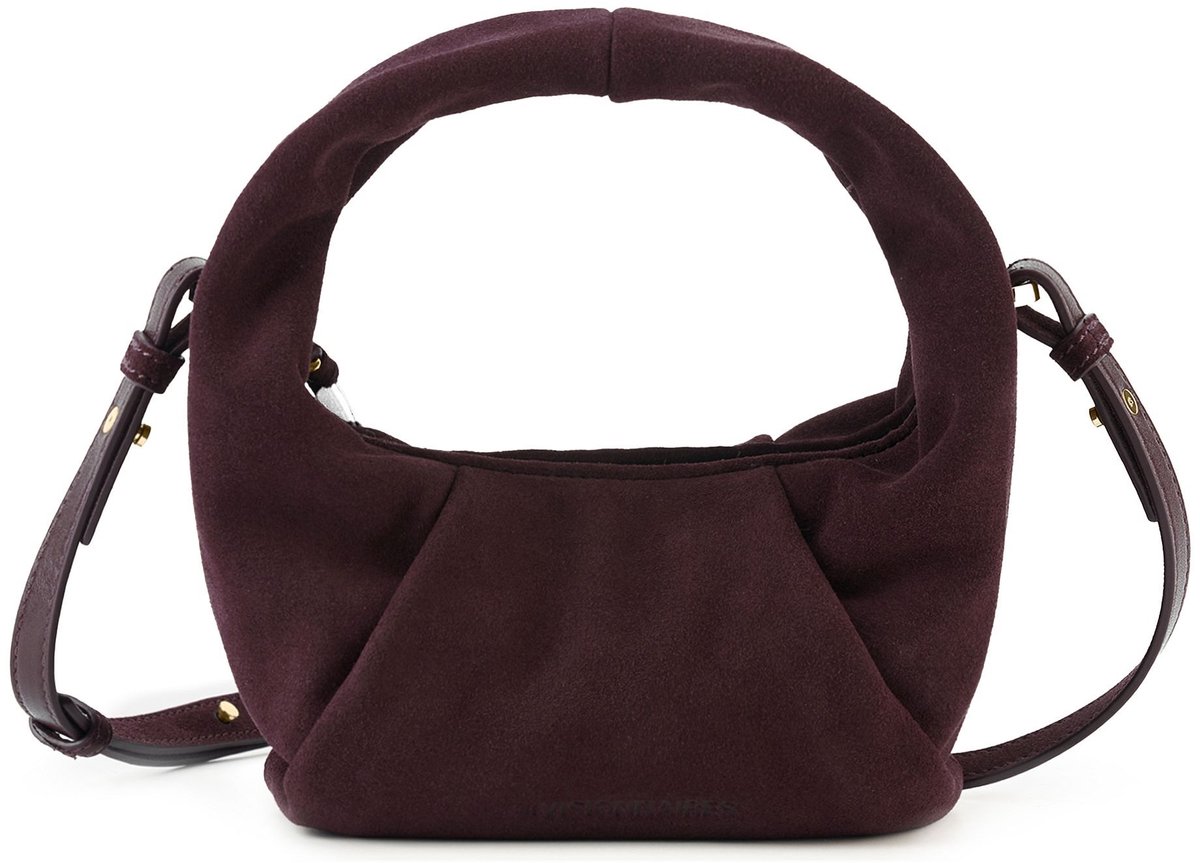LES VISIONNAIRES Greta Mini Essential Handtas Leder 23 cm - Dames - aubergine