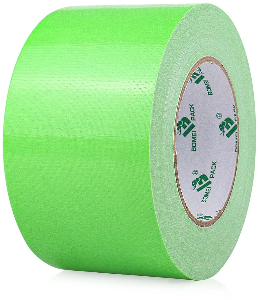 SnelShoppen - BOMEI PACK Waterdichte Panzertape 75mm x 30m - Felgroene Textieltape - Extra Sterke Duct Tape voor Binnen en Buiten - Ideaal voor Schild
