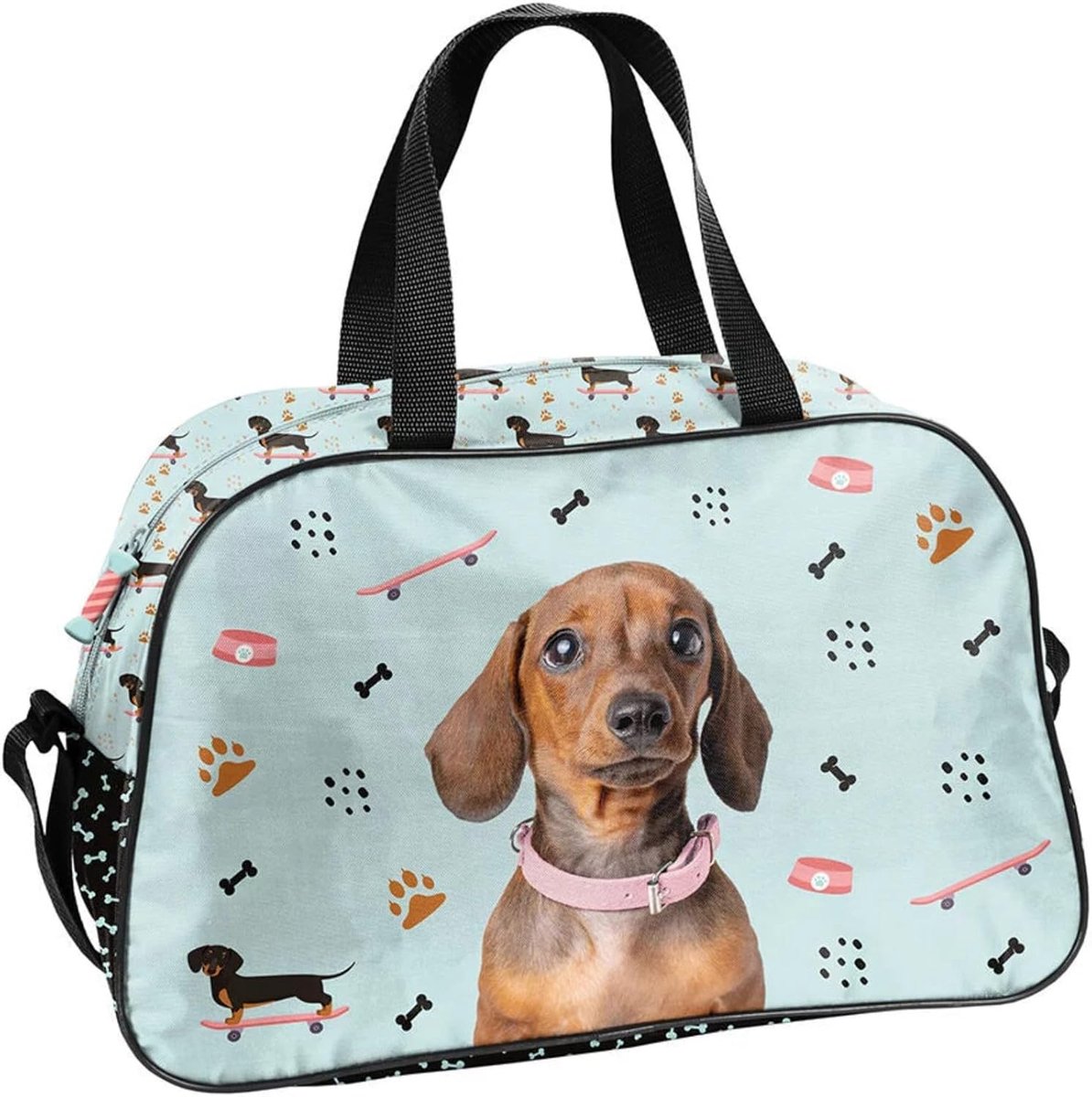 SnelShoppen - Sporttas Schoudertas Kinderen met Schattige Hond Motief - Ideaal voor Gymnastiek, Zwemmen, Reizen, Verschillende Ontwerpen, Kindvriendel