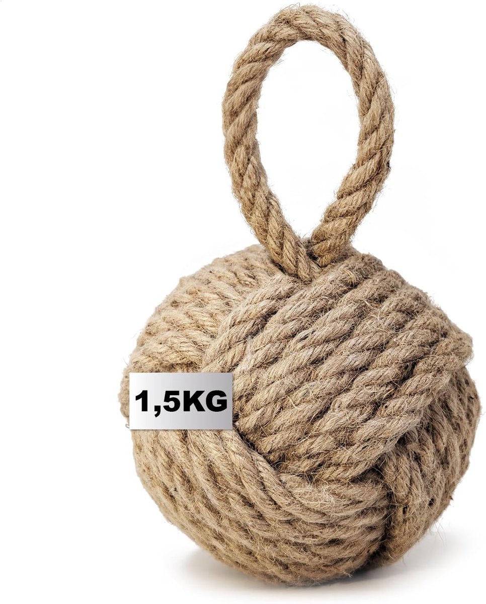 SnelShoppen - Heavy Duty Deurstoppers 1.5 kg - Turk's Cap Button Design - Monkey Fist Raamstopper - Functioneel Huishoudaccessoire voor Deuren en Vens