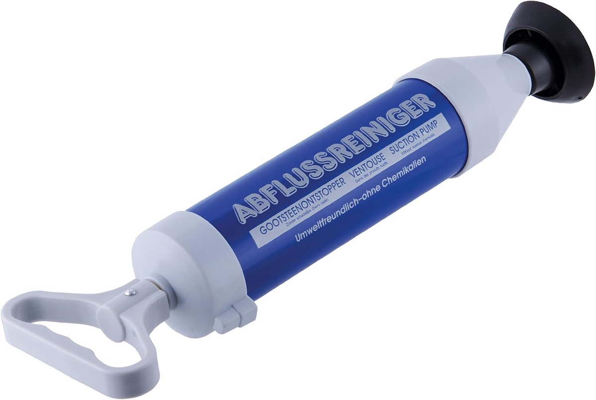 SnelShoppen - Afvoer Ontstopper met Zuignap en Luchtdruk Ø 60 mm - Effectieve Ontstopper voor Keuken, Badkamer, Douche en Wastafel - Makkelijk in Gebr