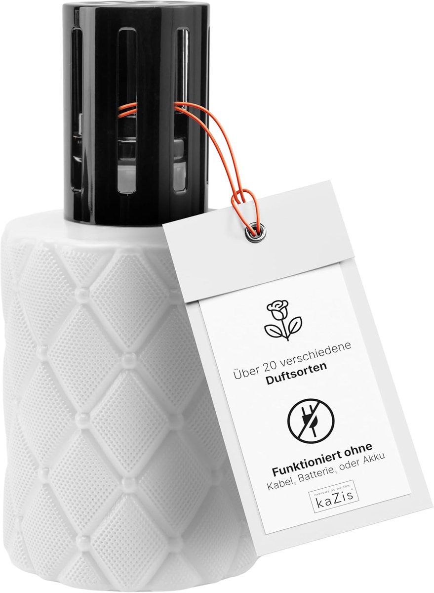 SnelShoppen - Catalytische geur lamp XL Zwart & Wit | Geurbrander van glas | 220 ml | Geschikt voor feest, camping en thuis | Geurverspreider zonder e