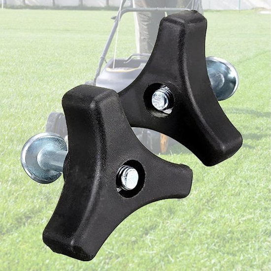2 Stuks Grasmaaier Greep Set met Vleugelmoere en Schroefbouten - Universele Handgreep en Reserveonderdelen van Merkloos	 — afbeelding 2
