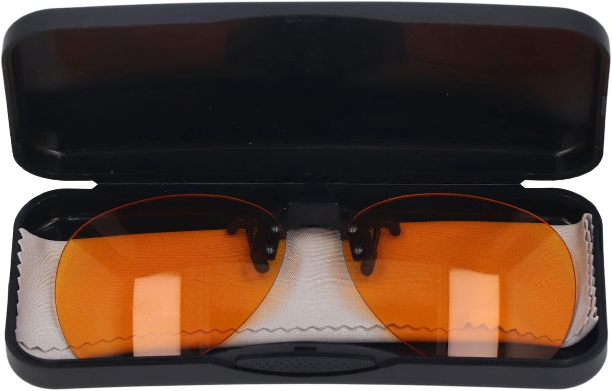 Thijox - Blauwlichtblokkerende Clip On Bril UV Blokkerende Pc Lens 180° Opvouwbare Bril Voor Digitale Oogverlichting - Transparant