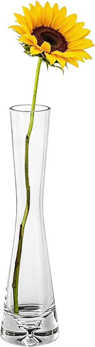 SnelShoppen - Transparante Glazen Bud Vase Mini Bloemenvaas met Smalle Mond en Slanke Taille - Perfect voor 1-2 Stelen - Kantoor, Thuis, Hotel, Eettaf