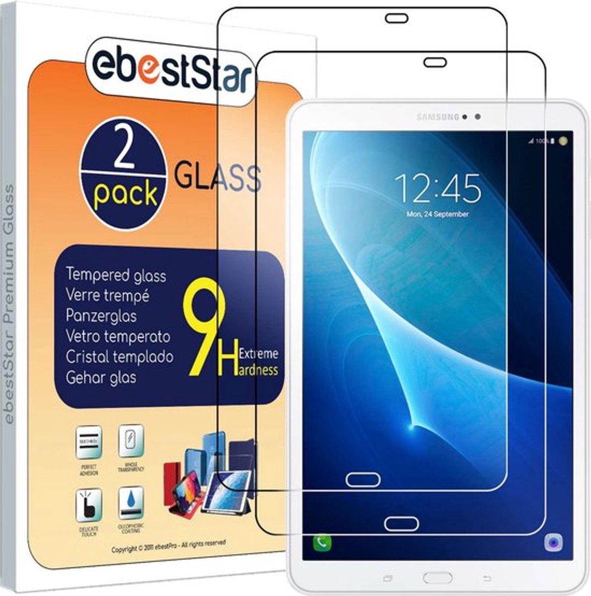 ebestStar - {2 Stuks} Gehard glas geschikt voor Samsung Galaxy Tab A6 A 10.1 (2018, 2016) T580 T585, Screen Protector Cover, Schermbeschermer Tempered Glass