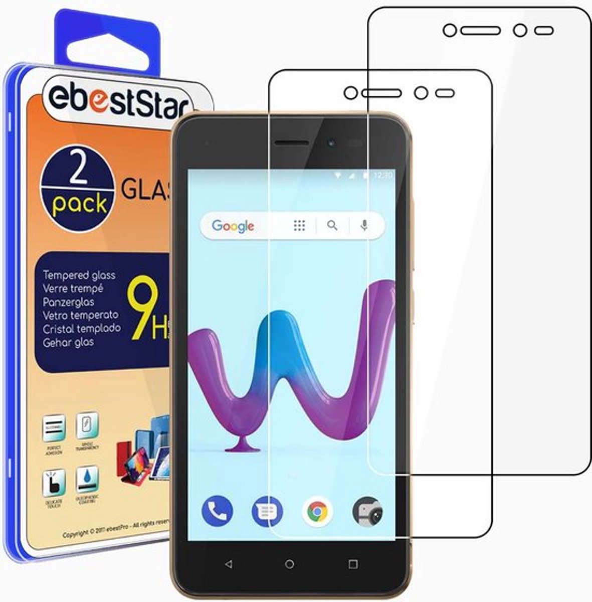 ebestStar - {2 Stuks} Gehard glas geschikt voor Wiko Sunny3 (Sunny 3), Screen Protector Cover, Schermbeschermer Tempered Glass