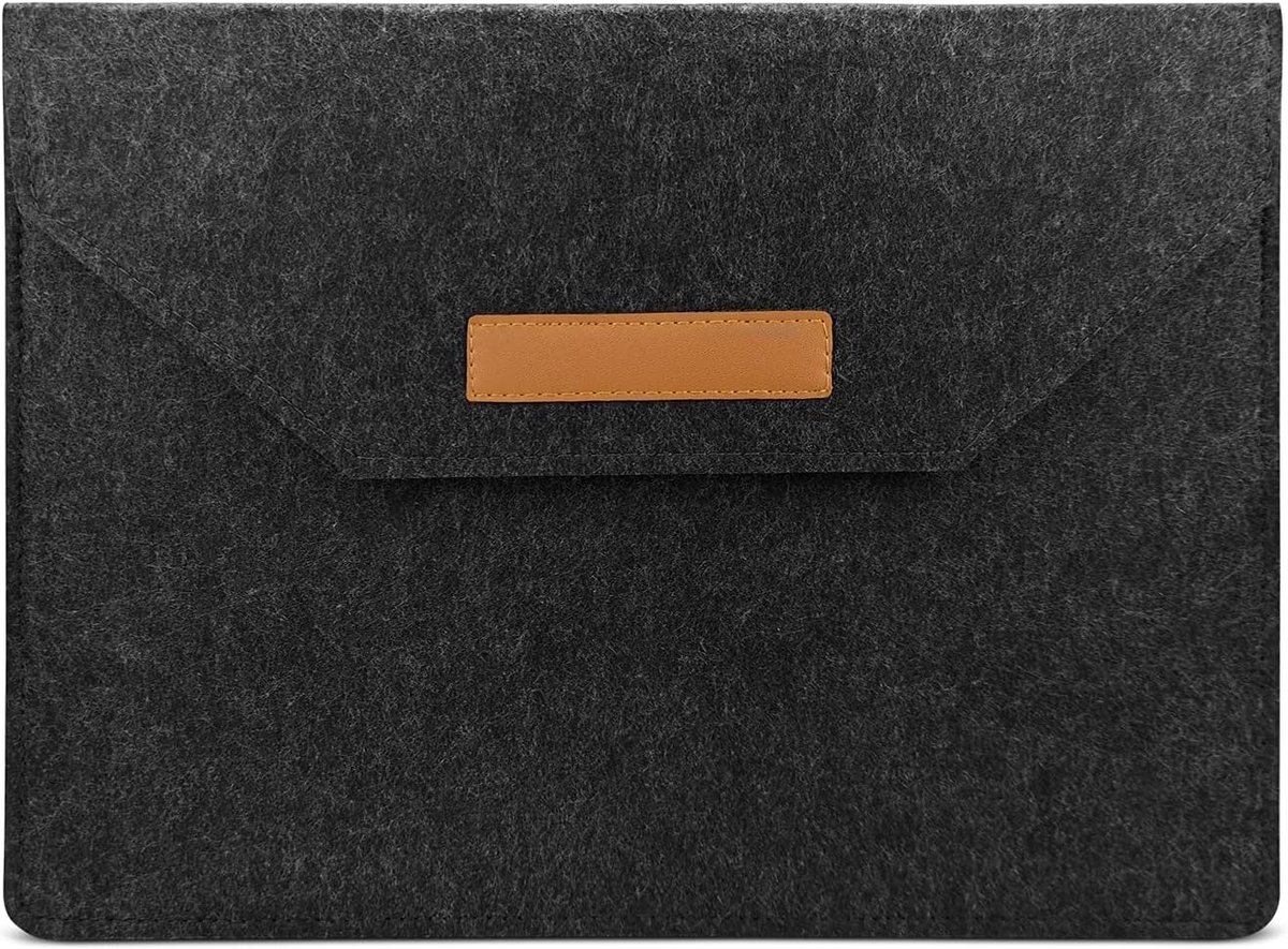 SnelShoppen - 11/13 inch vilten laptophoes, laptoptas met meerdere vakken, beschermhoes voor MacBook, ultradun tablettas, laptopsleeve, zwarte case vo