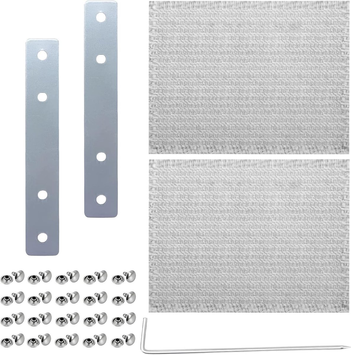 Rolluikriem reparatieset voor 20-23 mm rolluiken met roestvrijstalen platen voor duurzame reparatie van jaloezieën en rolluiken