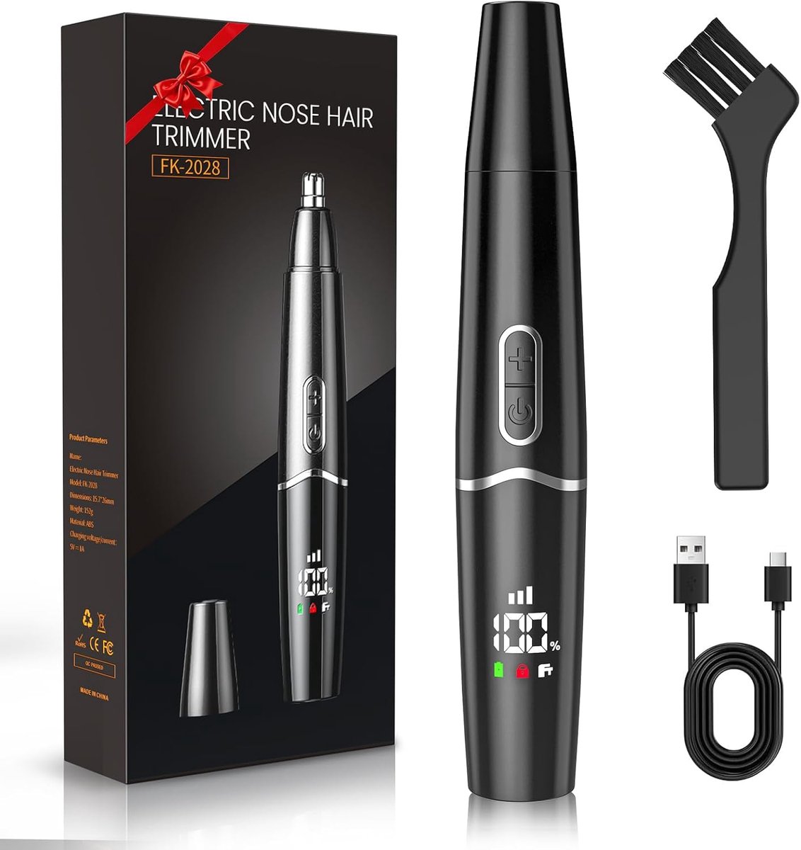SnelShoppen - Professionele Neushaartrimmer voor Mannen - Pijnloze Epileerder voor Neus, Ogen en Lippen - USB Oplaadbaar, Waterdicht en Stil - Duurzaa