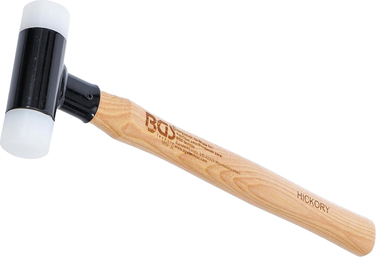 SnelShoppen - Dent Hammer - Schokvrije Hamer met Hickory Handvat - Ø 30 mm - 300 g - Perfect voor Lichaamswerk en Bandenservice - Duurzaam en Slijtvas