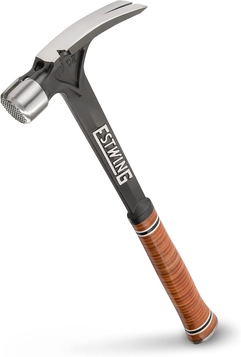 SnelShoppen - Ultra Framing Hammer 540g (19oz) met Magneet Nagelstarter, Professionele Klauwhamer voor Timmerwerk, Dakbedekking en Doe-Het-Zelf Projec