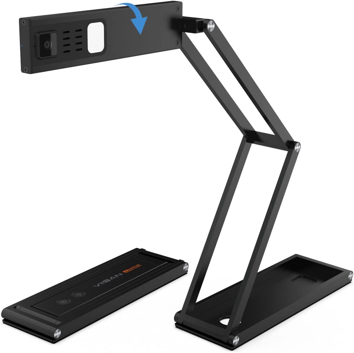 SnelShoppen - Document Camera & Webcam 13MP, 4K, USB, Dual-Mode met Autofocus Lens, LED, Microfoon, Multi-Jointed Design voor Thuis, School en Kantoor