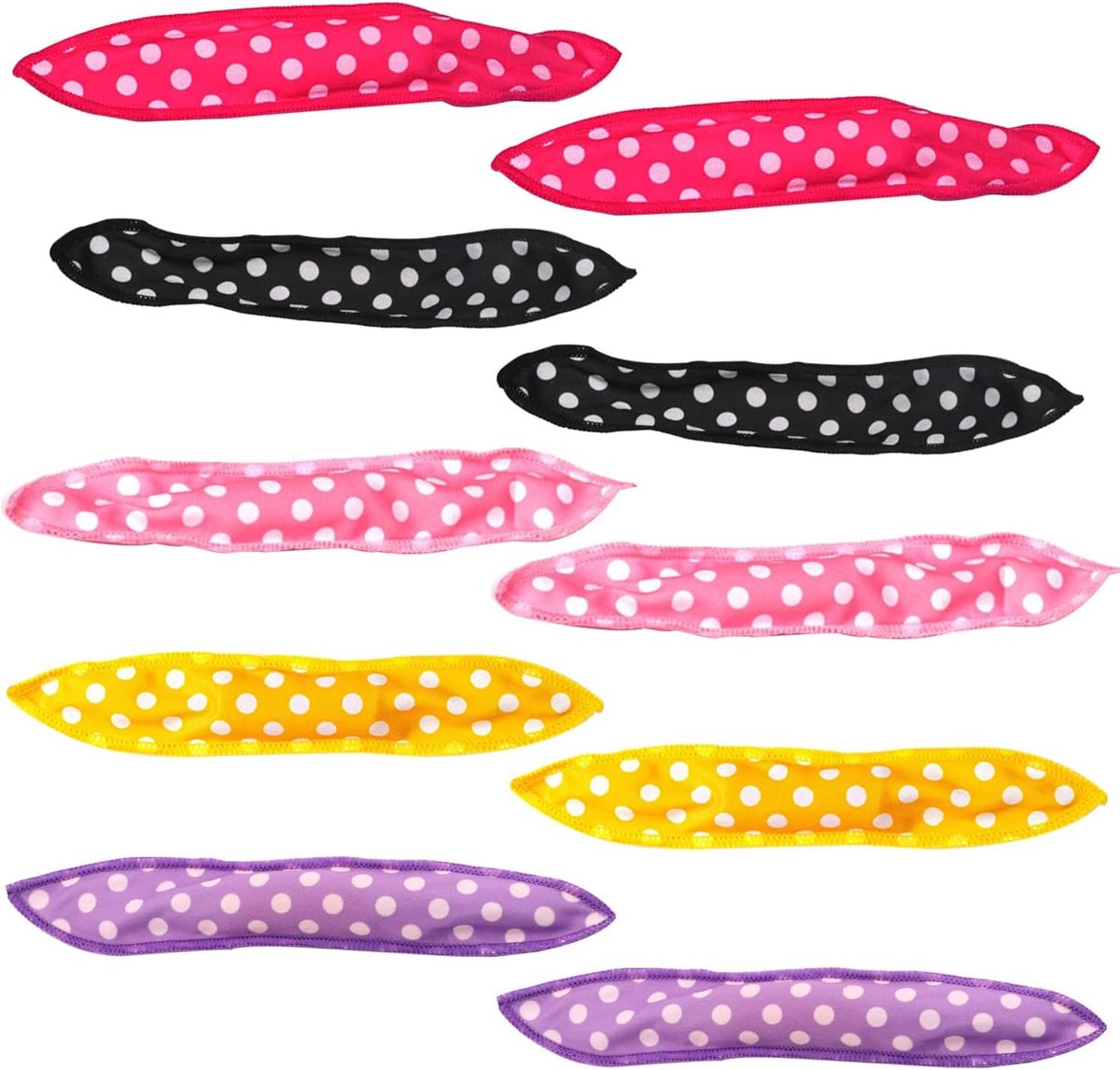 SnelShoppen - Pack van 10 Flexibele Zachte Kussen Krulrollers voor 's Nachts - Schuimrollers voor Haarstyling - Multi-Kleur - Perfect voor Vrouwen