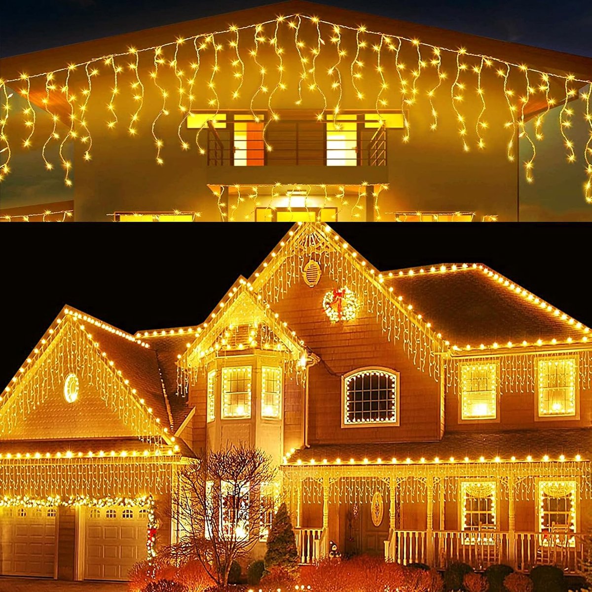 SnelShoppen - Kerstverlichting IJspegels 8 m 288 LED Sfeerverlichting 48 Stuks 8 Modes Waterdicht voor Thuis Tuin Kamer Feest Kerst Decoratie