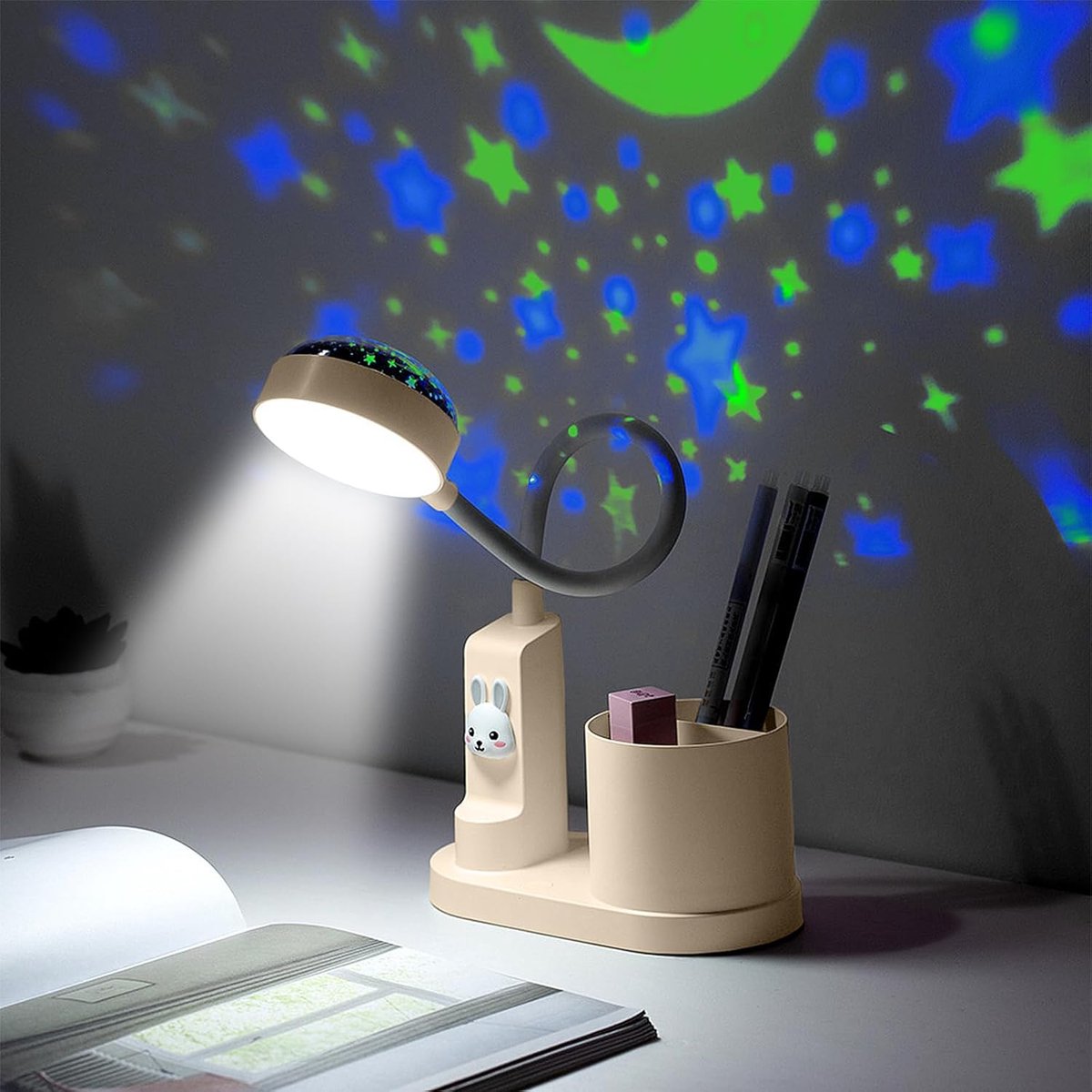 SnelShoppen - Kinderbureau lamp - LED bureau verlichting - Adjustable dimbare lamp - Kleur: blauw - Perfect voor studeren, lezen, of een speelhoek
