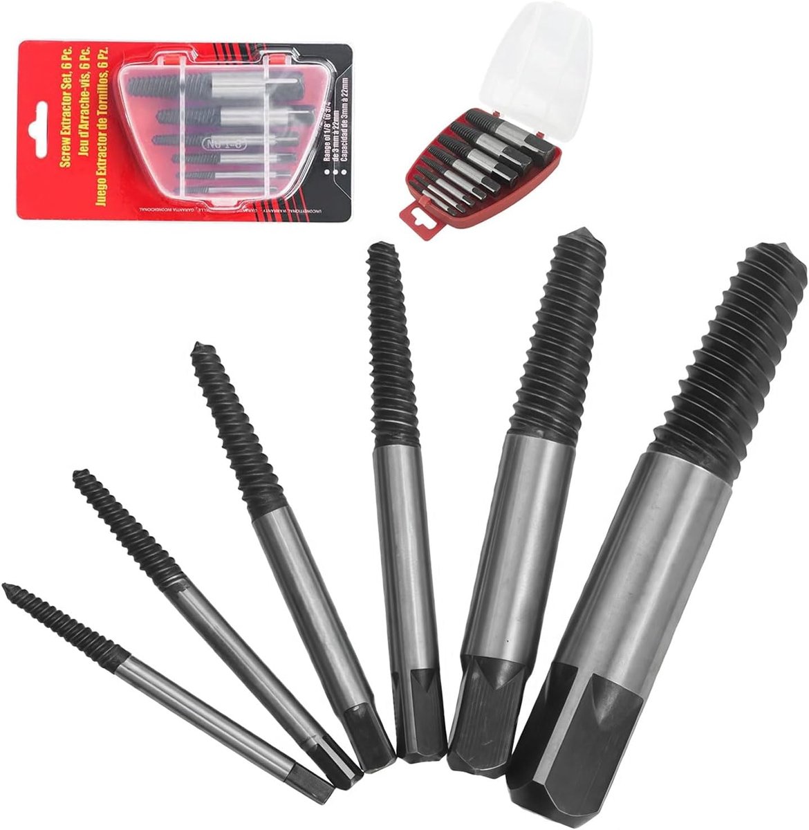 SnelShoppen - Professionele Linksdraaiende Schroefverwijder Set - 1 stuk, Hoogwaardig Gereedschap, Duurzaam Materiaal, Perfect voor Klussen en Reparat