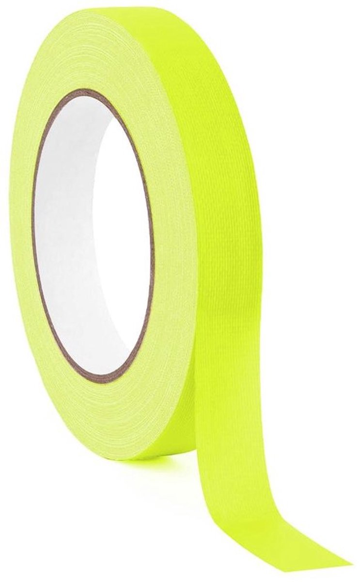Neonlint 19mm x 25m UV Zwartlicht Zelfklevend Geellint voor Halloween Feestdecoraties Scènes Handwerk