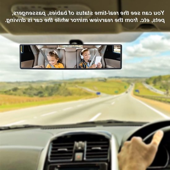 Universele Anti Glare Achteruitkijkspiegel - HD Convex Achteruitkijkspiegel Voor Auto's - SUVs - CRVs - Vans - Trucks - Brede Hoek Achteruitkijkspiegel van Merkloos — afbeelding 2