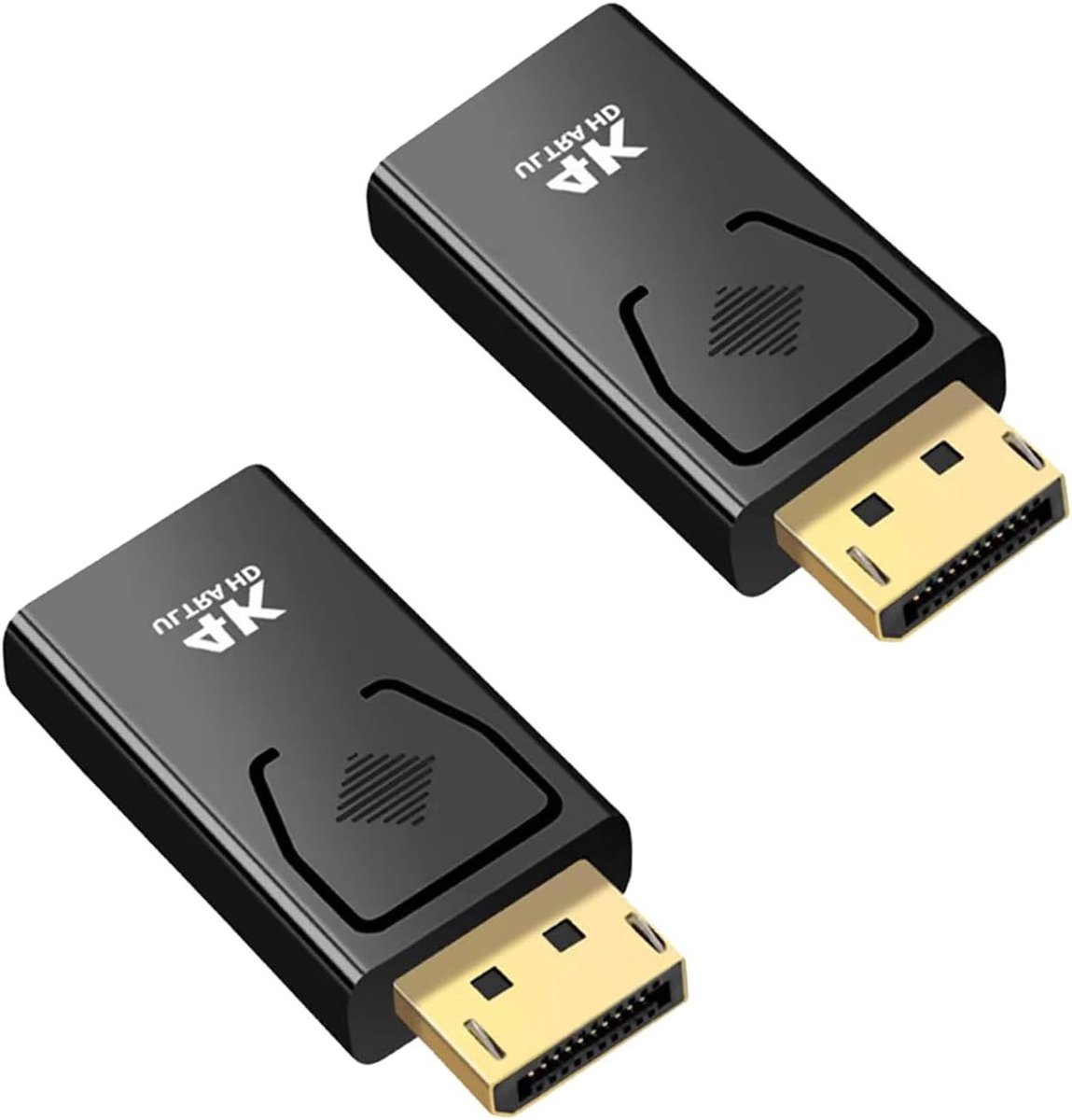 DisplayPort naar HDMI Adapter, 2-Pack, 4K 30Hz Converter voor Audio en Video, Geschikt voor Computer, Monitor en Projector