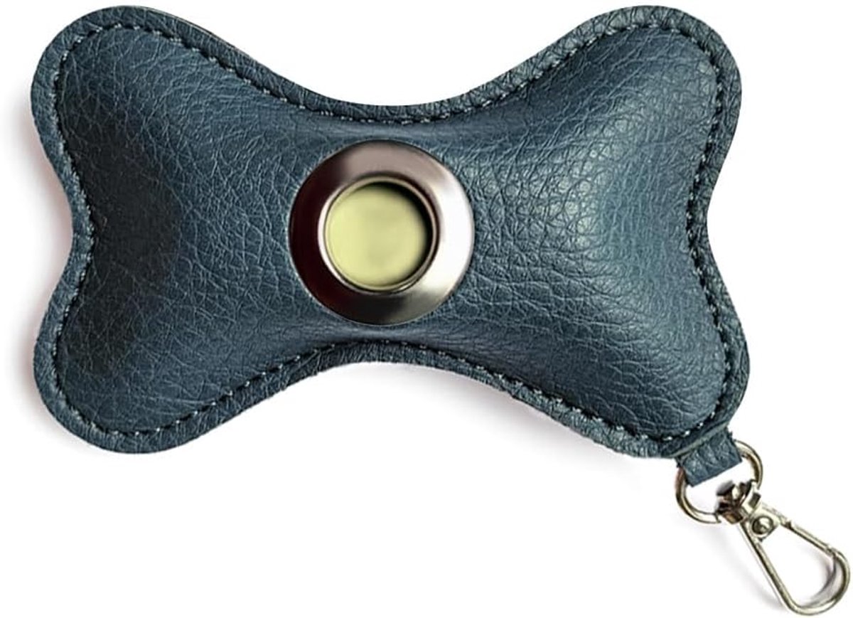 SnelShoppen - Dog Poop Bag Holder - Leren Poepzakhouder met Rits en Carabiner voor Hondenbezitters en Professionele Hondentrainers - Herbruikbare Poep