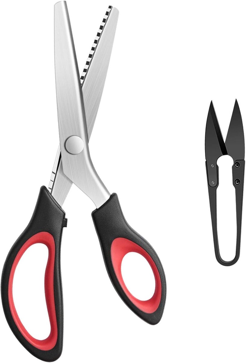 SnelShoppen - Pinking Scharen 9 Inch, Ergonomische Handgrepen, Professionele Stoffenschaar voor Knutselen en Kleding, Zigzag Snede voor Decoratief Geb