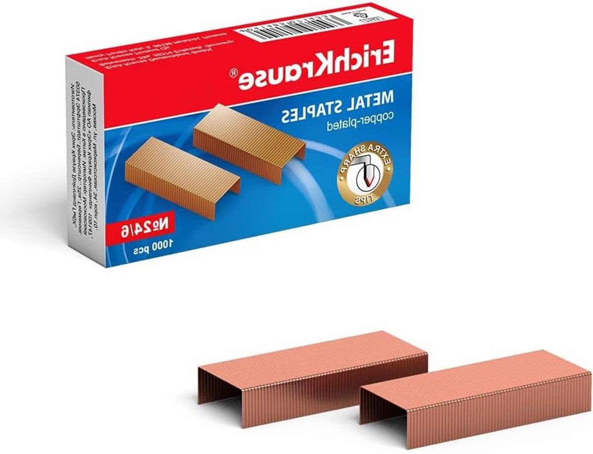 Nietjes 24/6 - Hechtklemmen Papier - Documenten Organiseren - Messing Staaldraad - 1000 stuks - Verkoperd