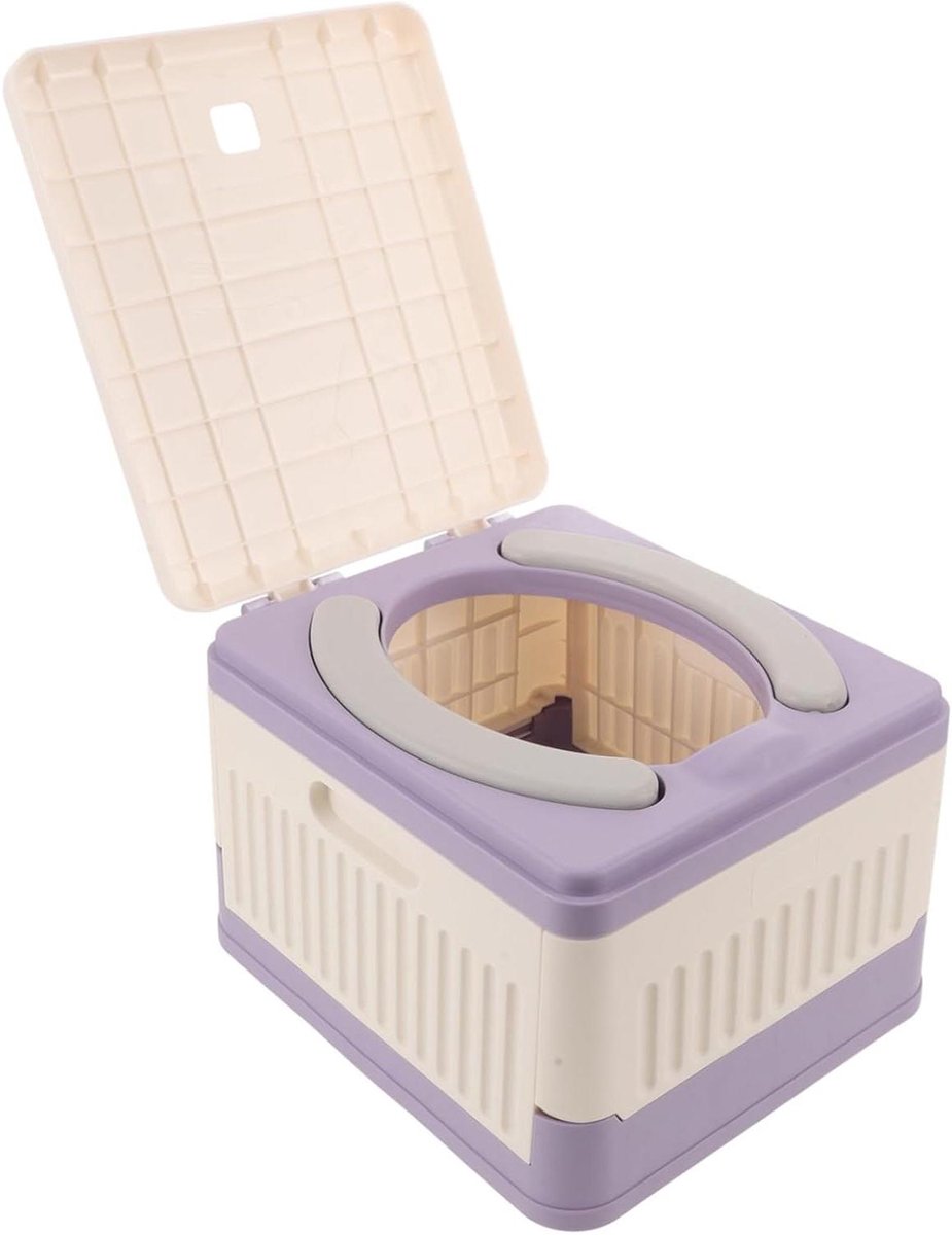 Opvouwbaar Potje - Draagbaar Toilet - Reizen en Kamperen - Comfortabel Ontwerp - 25.50X22.00X17.00CM - Meerkleurig