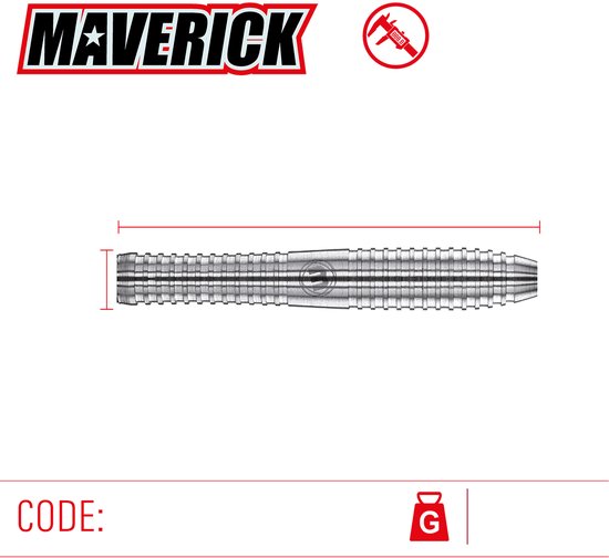 WINMAU - Maverick: Steeltip Tungsten Dartpijlen Professioneel - 23g van Winmau — afbeelding 5