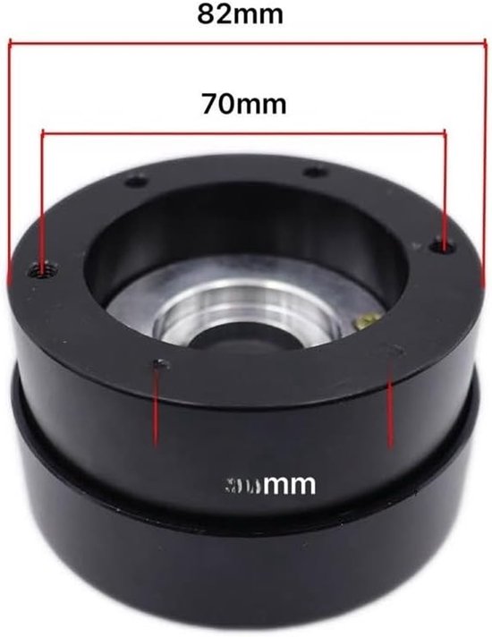 Stuurwiel Adapter - Quick Release - Sim Racing - Hoge Stabiliteit Aluminium - 10 x 9 x 9 cm - rood — afbeelding 4
