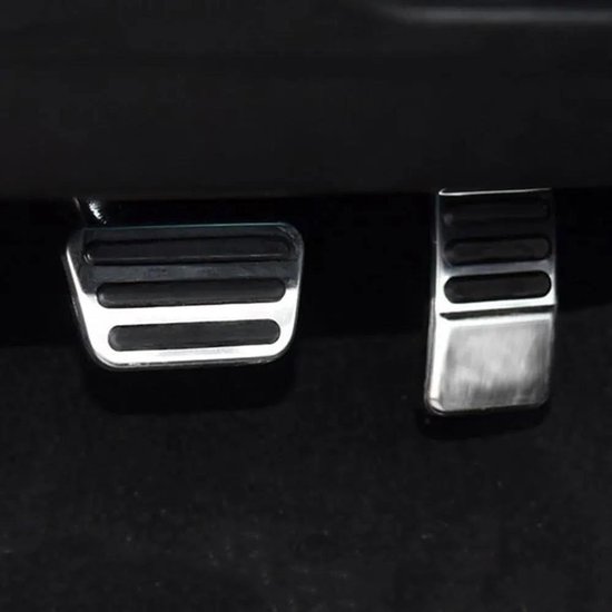 Auto Pedaal Set - Voetpedalen RVS - Verbeterde Grip - Anti-slip Ontwerp - 2 Stuks - Zilver — afbeelding 3