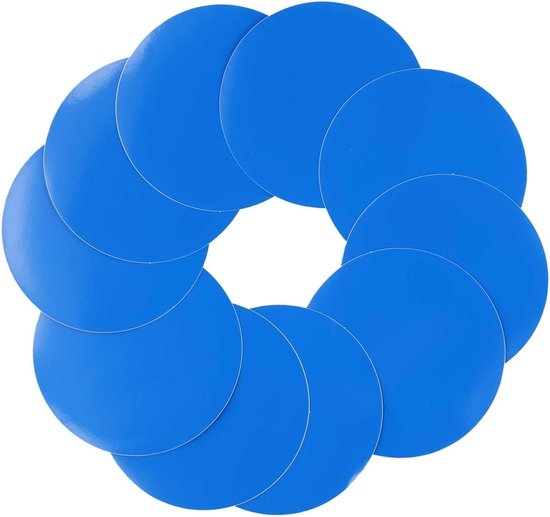 Zwembad reparatie patches - Luchtbed reparatieset - Lekkages dichten - Sterke PVC-hechting - 7.5cm rond of 25x10cm vierkant - Blauw — afbeelding 4