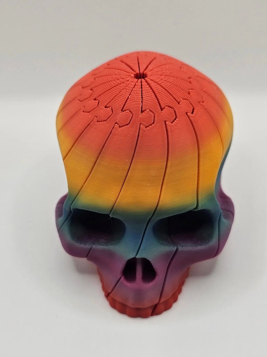 Sensory Skull Figurine 9 cm – Flexible 3D Printed Stress Reliever