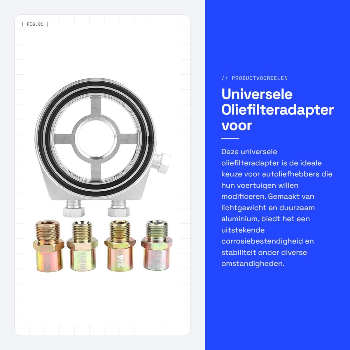 Dailygoods - Universele Oliefilteradapter voor Auto-instrumentmodificatie