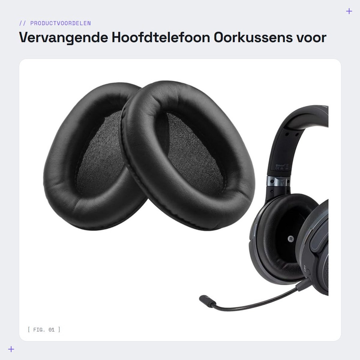 Dailygoods - Vervangende Hoofdtelefoon Oorkussens voor Comfort en Geluidskwaliteit