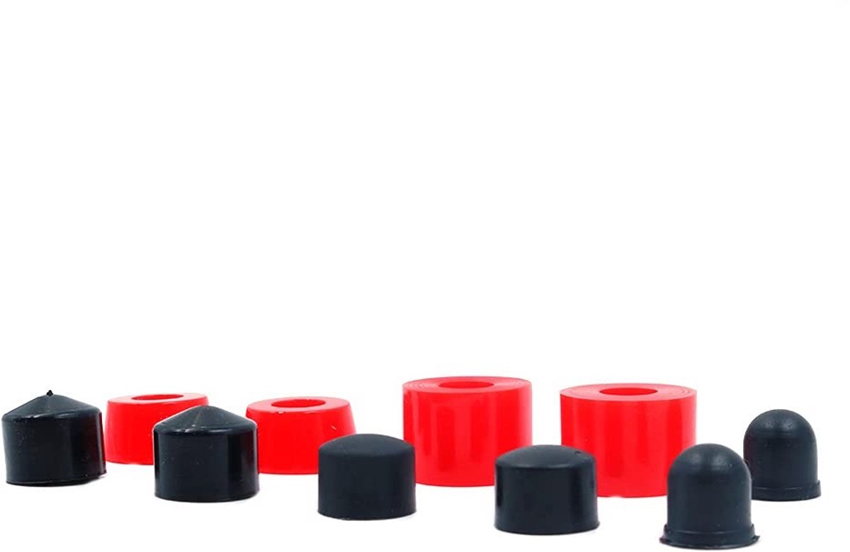 Dailygoods- Skateboard Truck Rebuild Kit 10-Pack - Bushings/Pivot Cups - PU - Schokbestendig - Lichtgewicht - Duurzaam Accessoireset