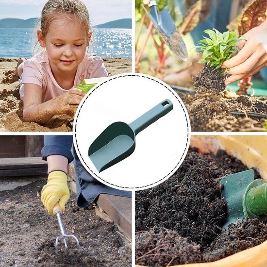 Tuinschep Handgereedschap - Kleine schop - Tuinieren en Zandbak - Ergonomische Grip - 23 cm - Groen — afbeelding 4