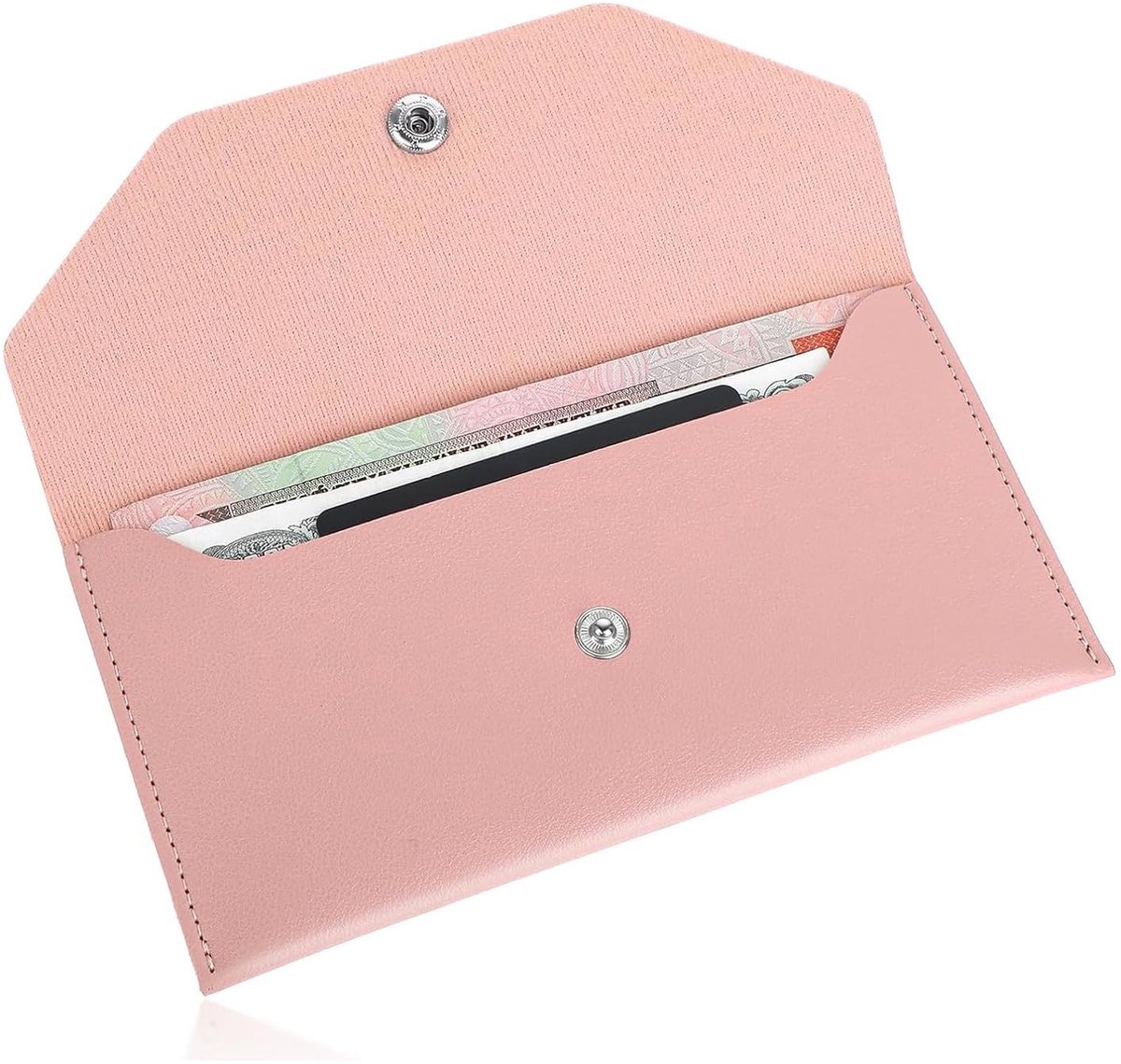 Dailygoods- Geldbeschermhoes Duurzaam PU-leer - Herbruikbare Envelopportemonnee - Budget Geldverdeler - Compact en Lichtgewicht - Veilig met Bevestigingsgesp - Portemonnee