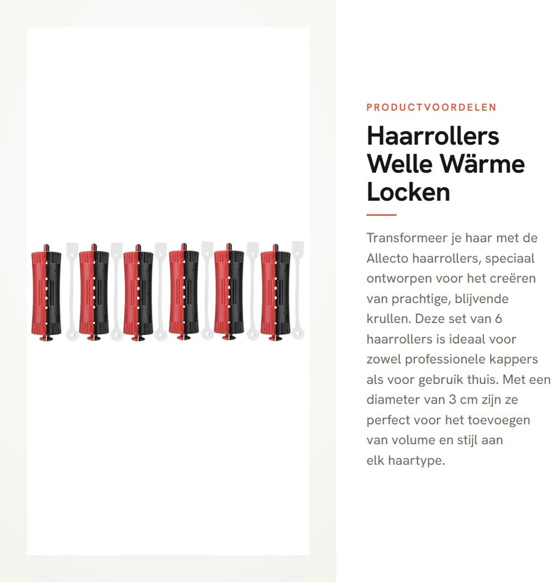 Dailygoods- Lockenwickler 6 Stuks - Krulspelden - Haarrollers - ABS Materiaal - Concaaf Ontwerp - Diverse Maten