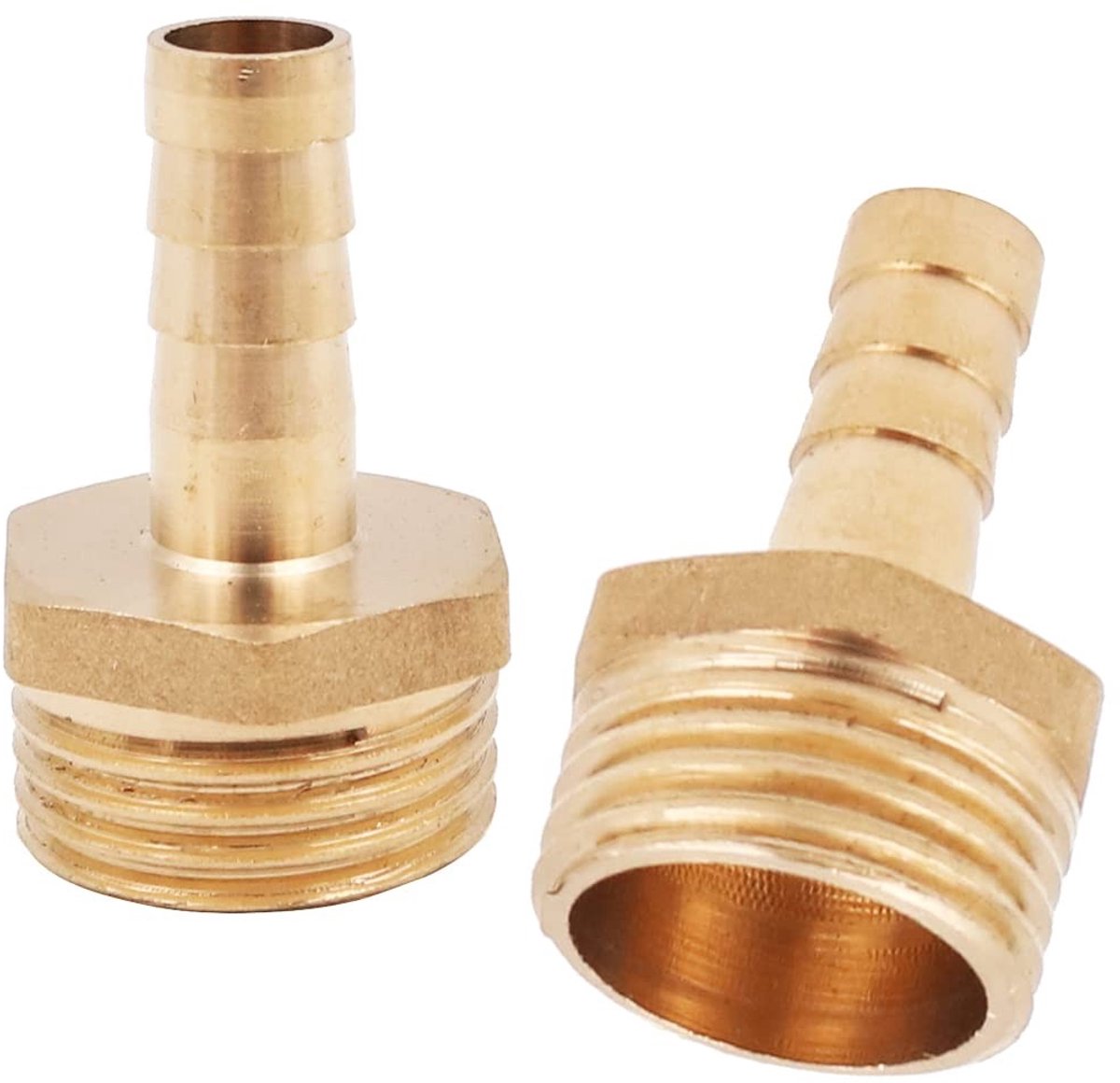 Dailygoods - Slang Pijp Connector - Messing Adapter - 1/2 Inch - Slang Nozzle - Tuin en Zwembad - 10 Stuks
