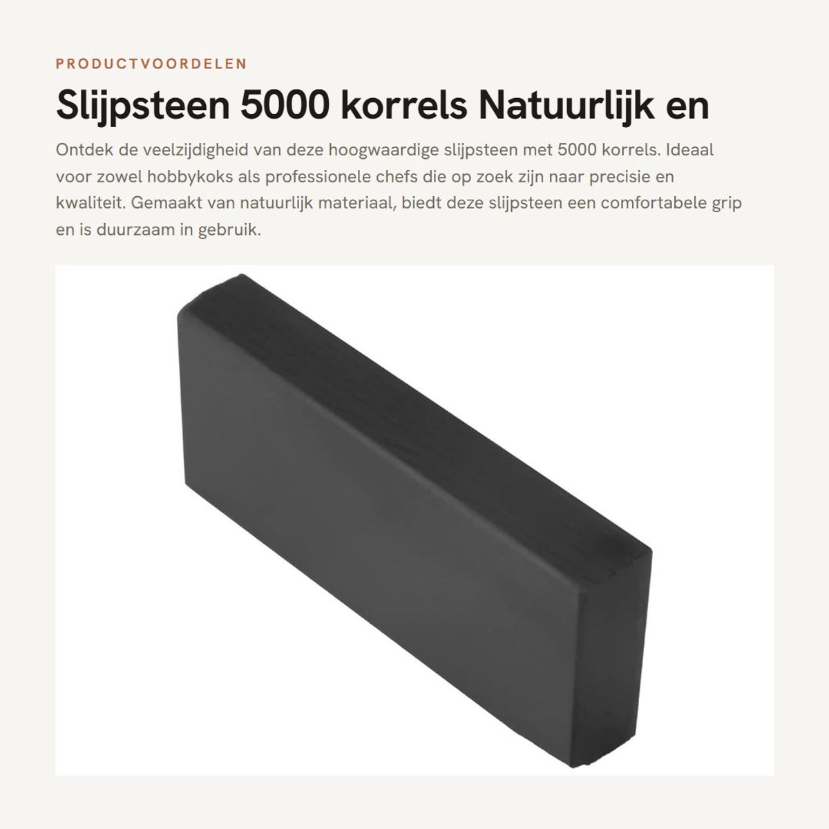Dailygoods- Slijpsteen 5000 korrels - Natuurlijk materiaal - Lichtgewicht - Duurzaam - Keukenaccessoire - Uitstekende slijpprestaties - Slijpsteenkeuken