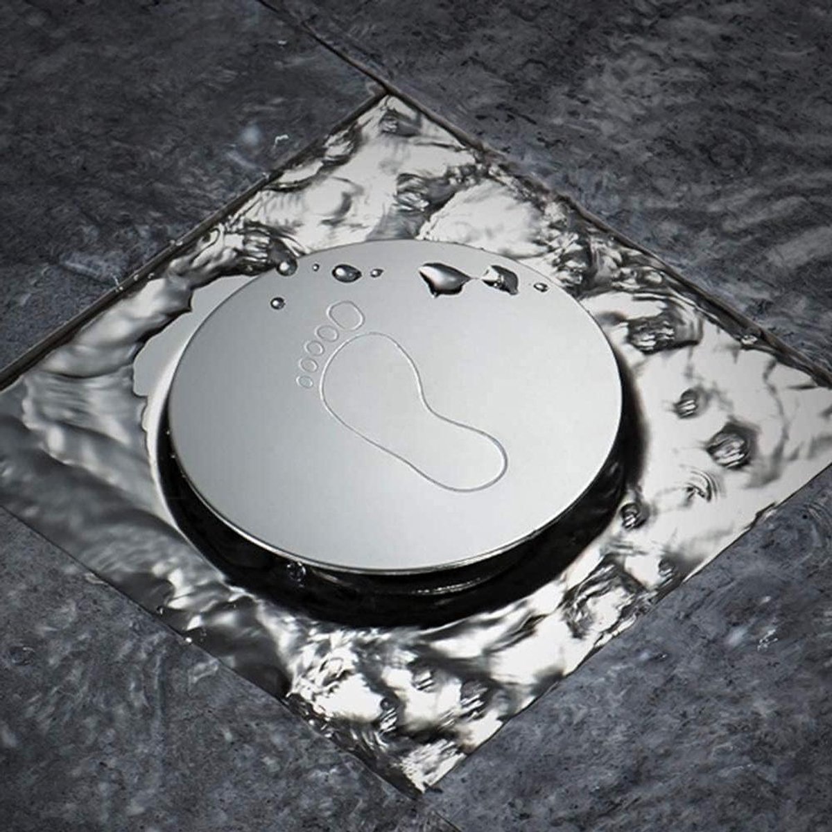Vloerafvoer - Doucheputje Afvoer - Geurtjes Buiten Houden - Roestvrij Staal - 12x12cm - Zilver