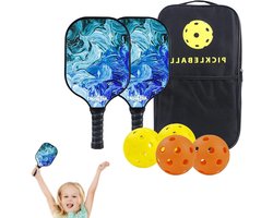 Pickleball Set - Pickle Ball Kit - Sport en spel - Inclusief binnen- en buitenballen - 2 rackets 4 ballen